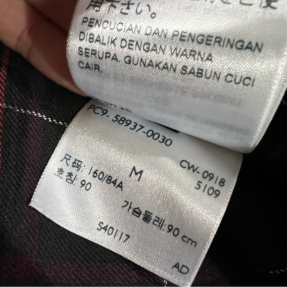 Levi's Plaid Boyfriend Fit Button Up Silver Metallic Shirt LIKE NEW Medium - Picture 4 of 10